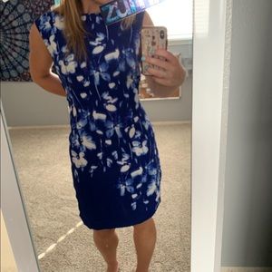Blue floral Ann Taylor mini dress